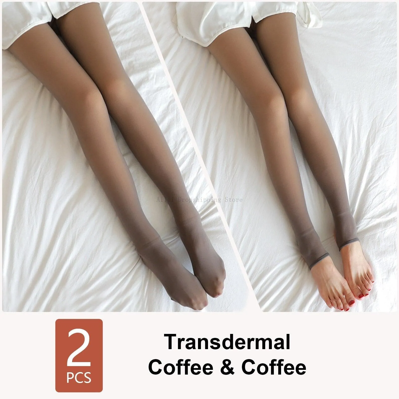2Pcs Thermal Pantyhose Pants Polar Fake Stocking