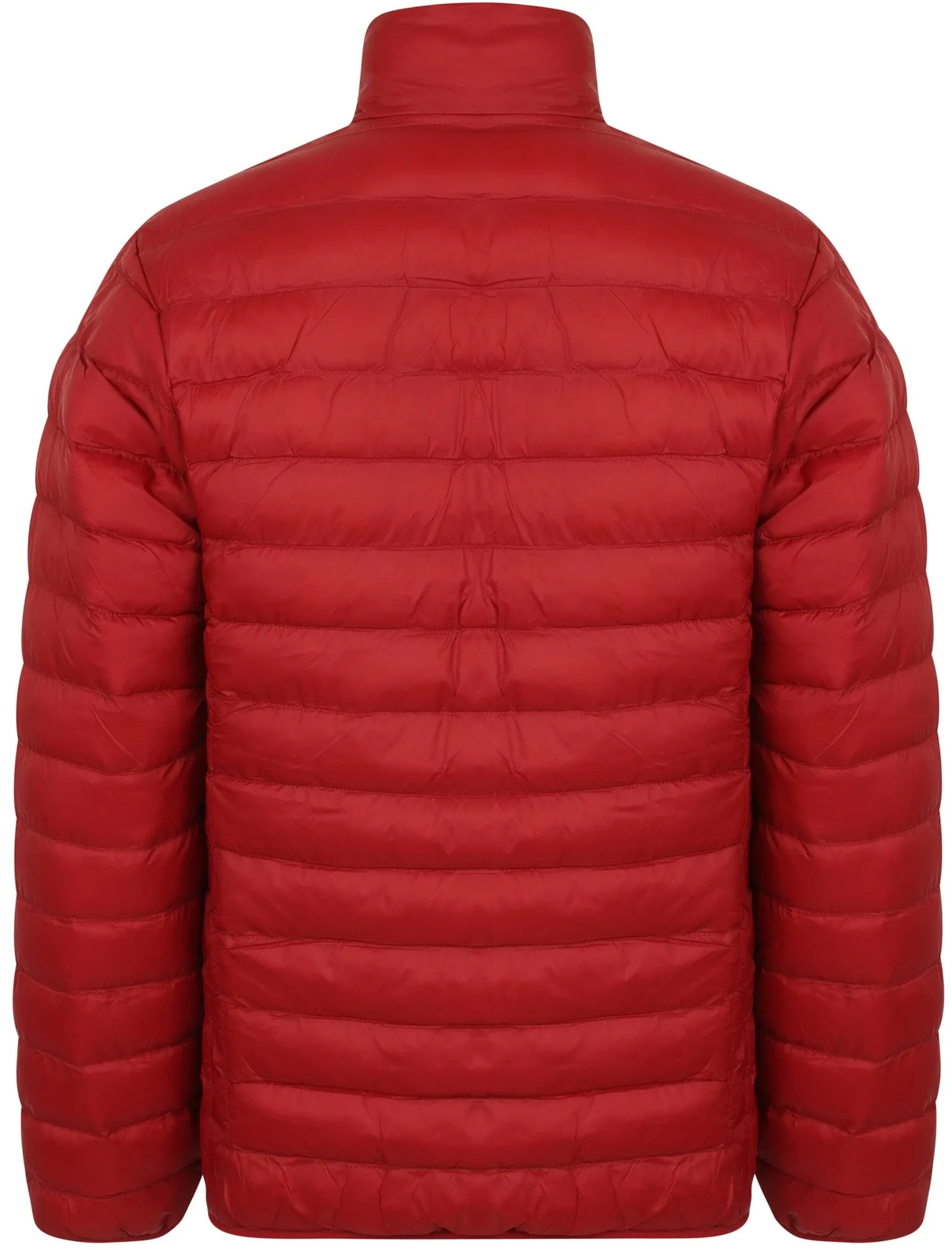Bakman Funnel Neck Quilted Puffer Jacket in Deep Red - Tokyo Laundry