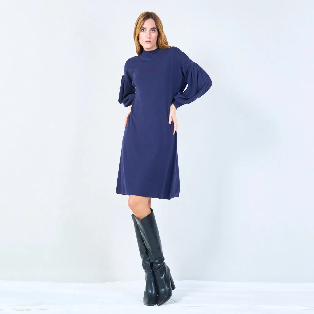 Classic ribbed turtleneck knit dress wholesale