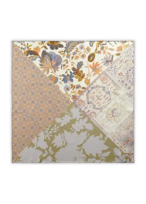 Codello Small Silk Scarf Brown Shades