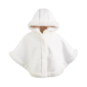 FIRST IMPRESSIONS - Baby Girls Faux-Shearling Cape