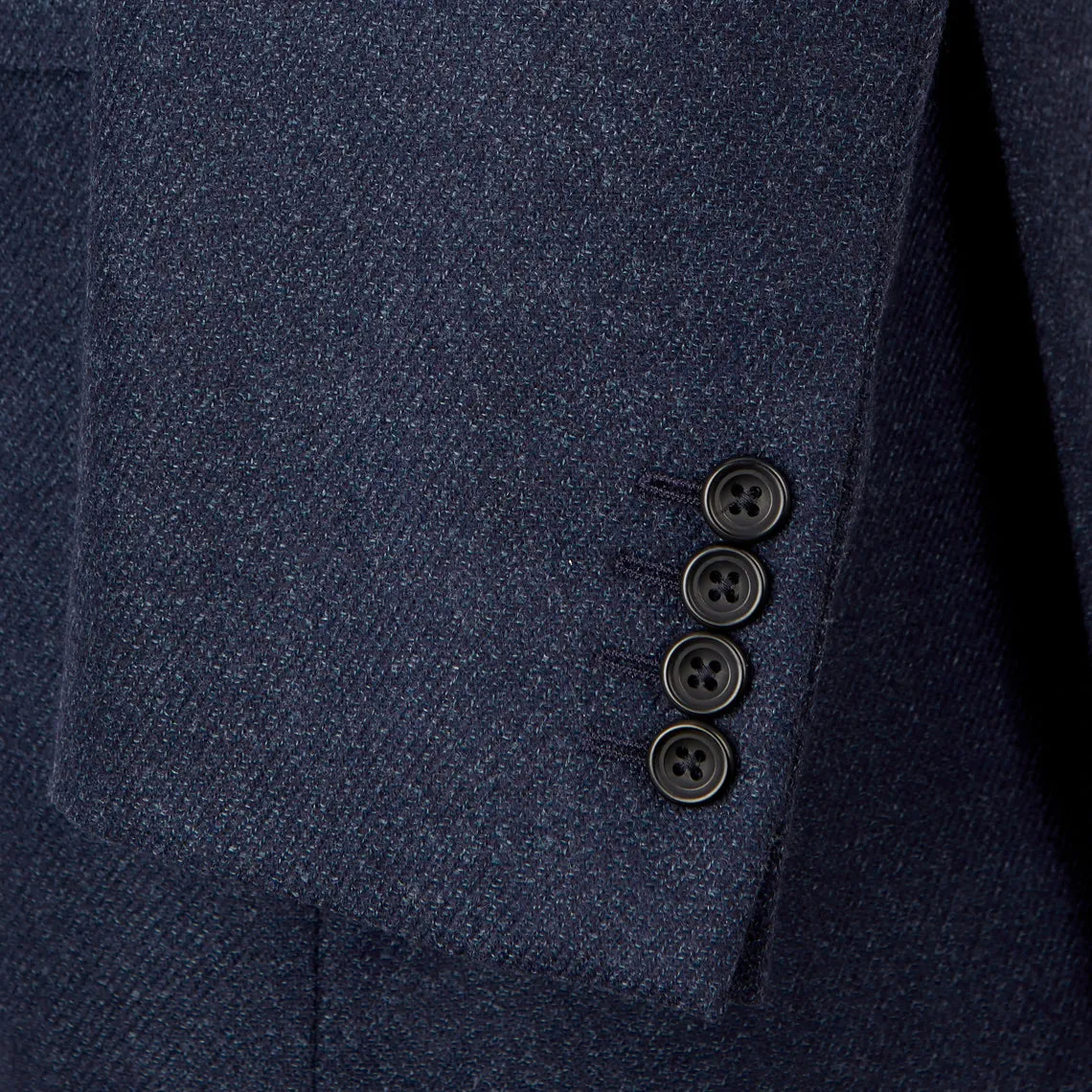 Gregory Navy Tweed Wool and Silk Jacket