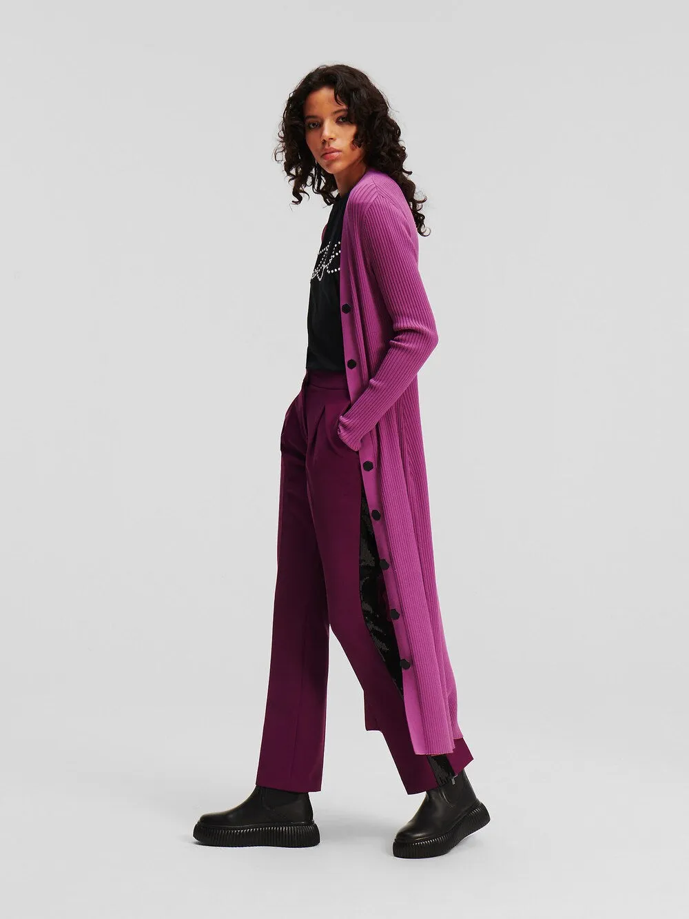 Knitted dress by Karl Lagerfeld, purple