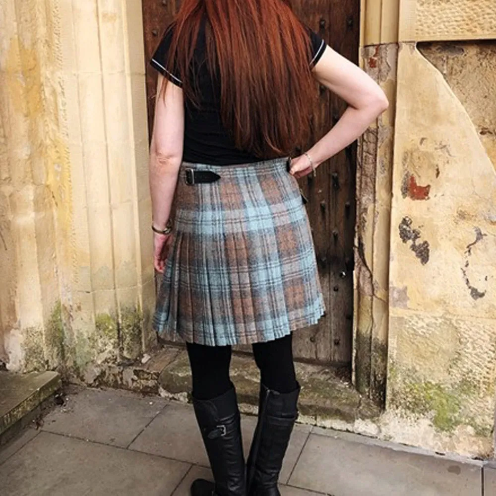 Ladies Campbell Weathered Tweed Kilt