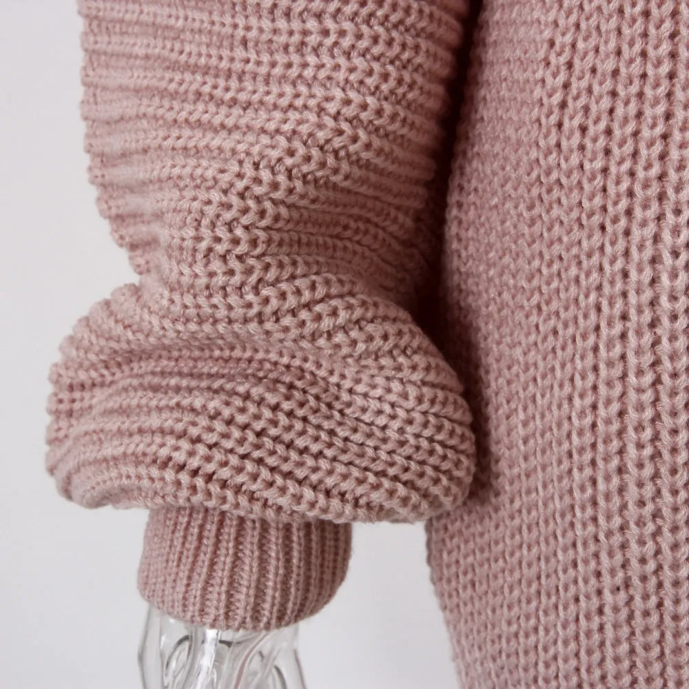 Long Sleeve Casual Loose Knitted Woolen Dress