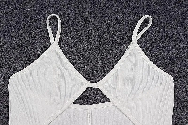 Meihuida Women Cut Out Dress Y2k Summer Sexy Halter Neck Sleeveless Backless Knitted Bodycon Cutout Dress