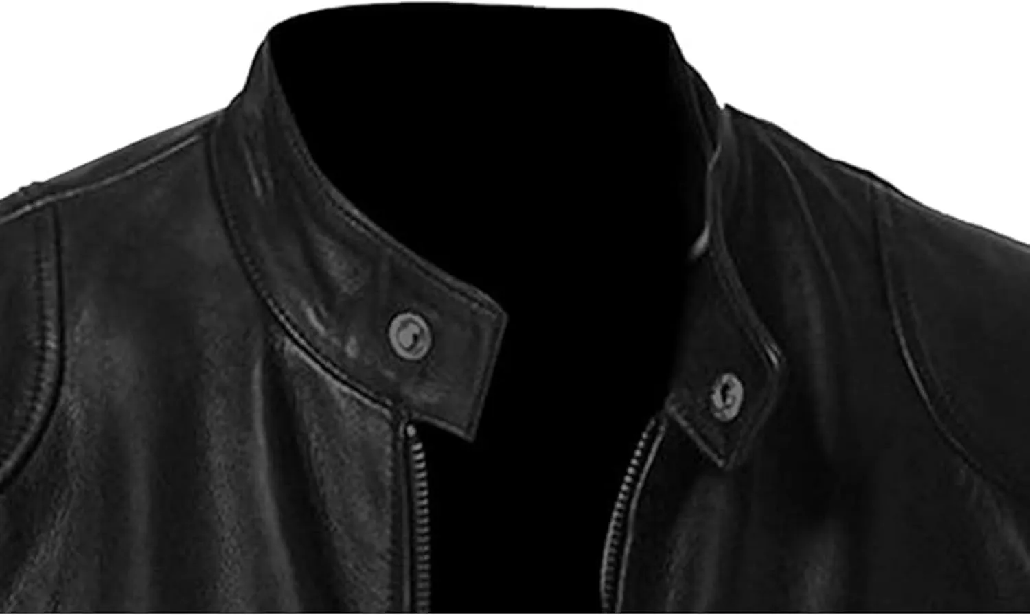 Men Slim Fit Motorcyle Leather Jacket Zip-Up Windbreaker Leather Jackets Lightweight PU Vintage Biker Coat