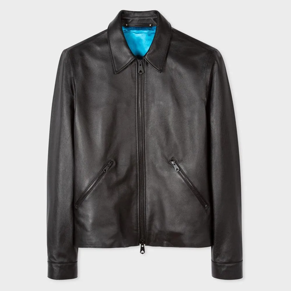 Men's Black Sheepskin Leather Jacket