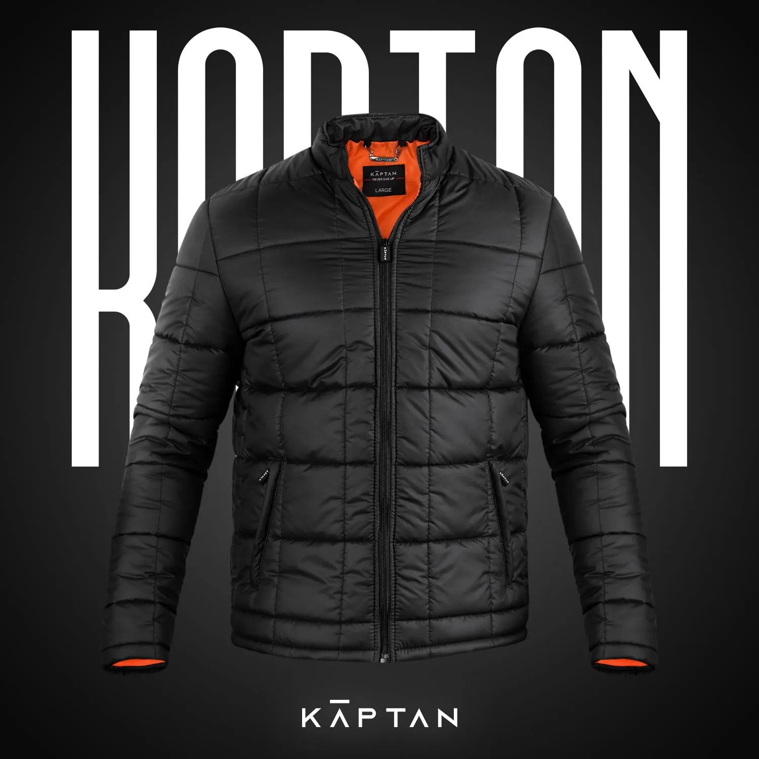 Mens Puffer Jacket Black | Kaptan