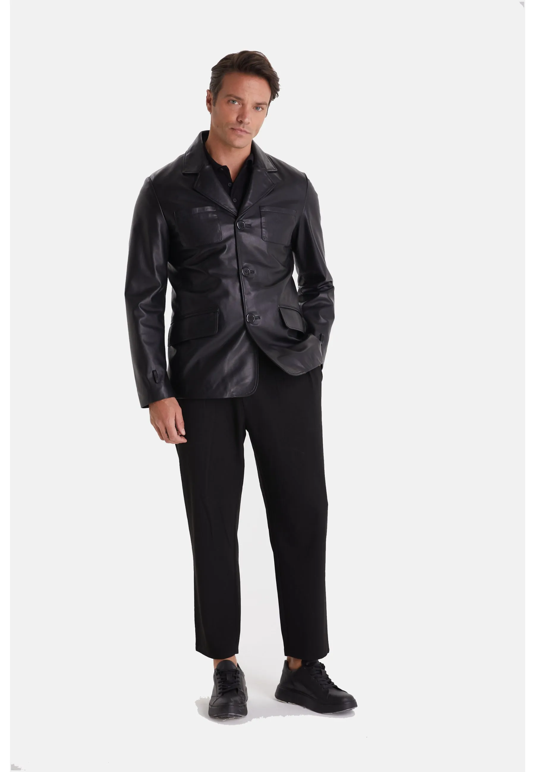 Men's Safari Jacket, Black