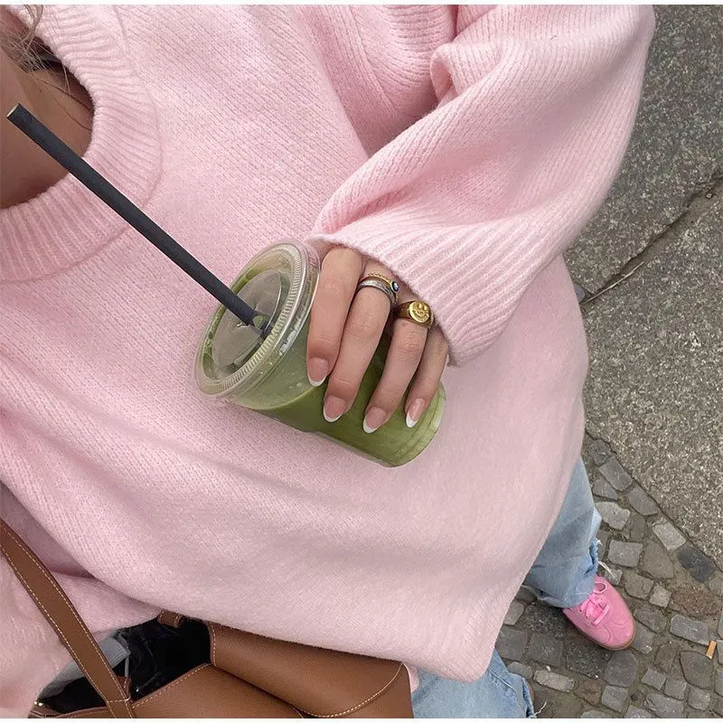 Oversized Soft Luni Knit Sweater For Women