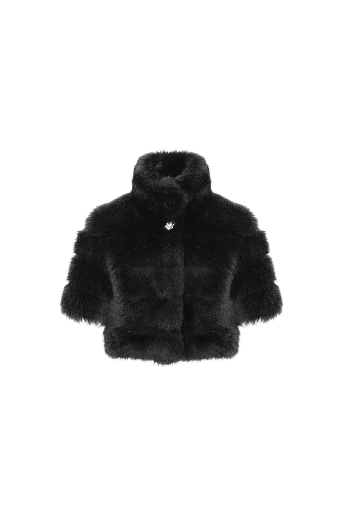 Reversible Merinillo Shearling Lamb Bolero with Cropped Sleeves