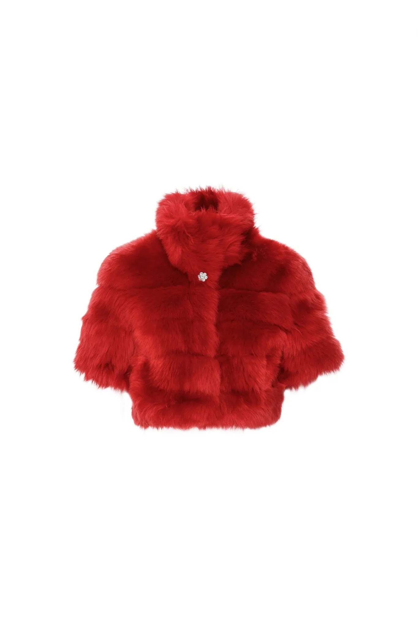 Reversible Merinillo Shearling Lamb Bolero with Cropped Sleeves