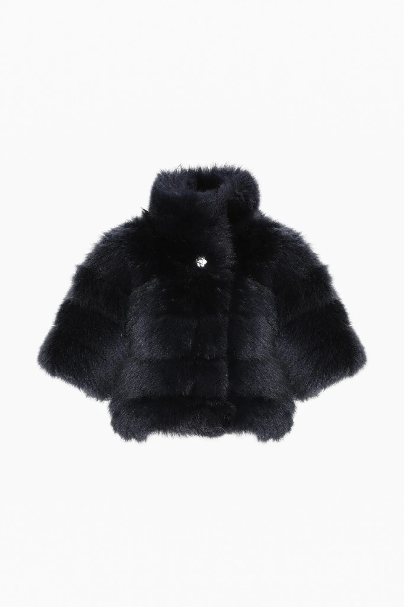 Reversible Merinillo Shearling Lamb Bolero with Cropped Sleeves