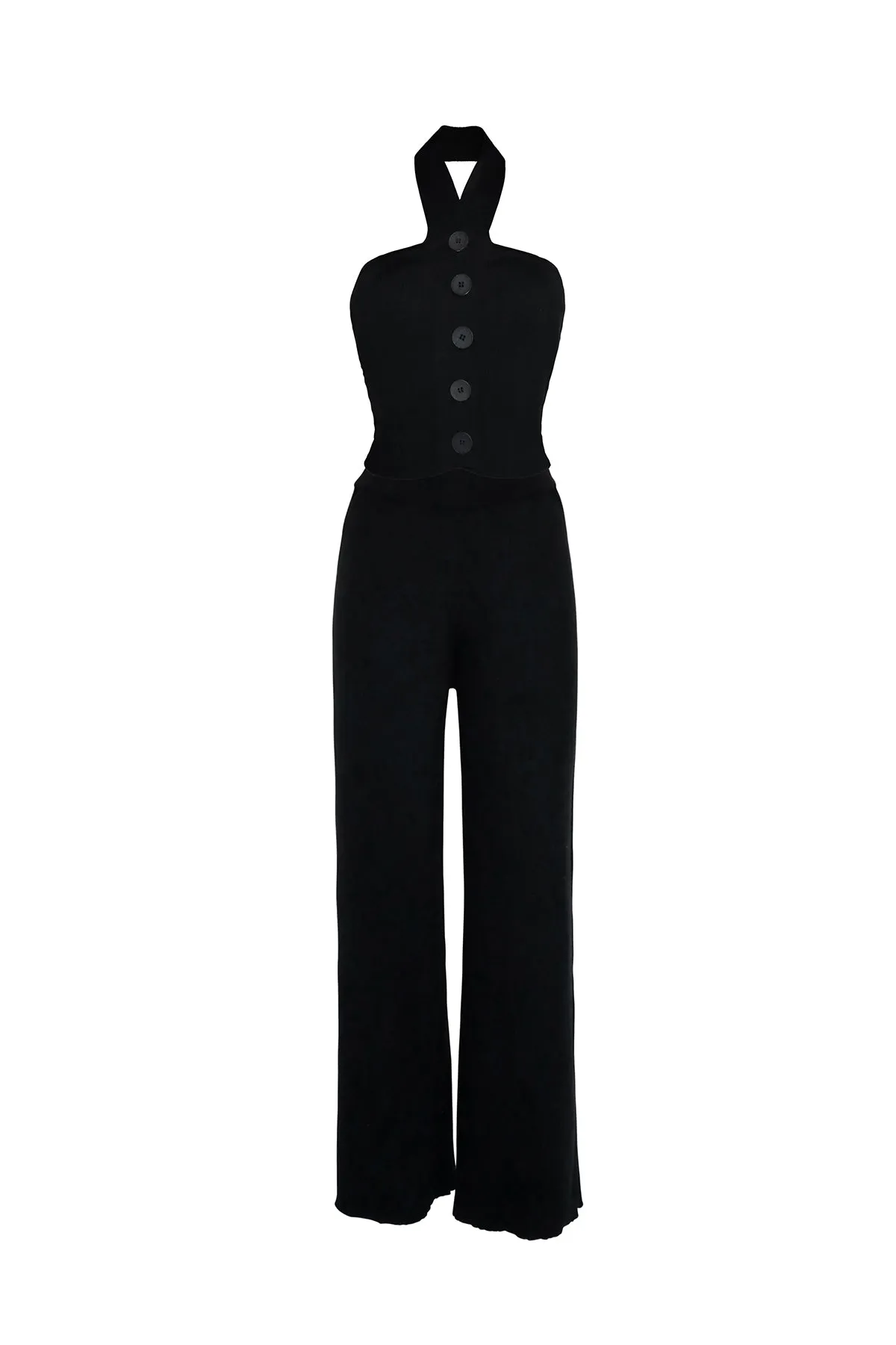 Ribbed Cotton-blend Wide-leg Pants