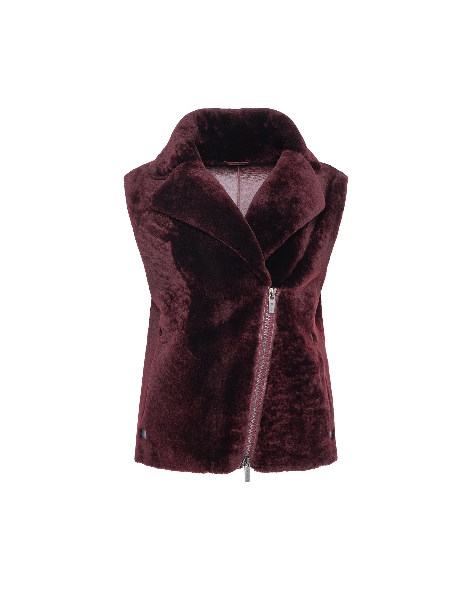 SHEARLING LAMB ZIP VEST