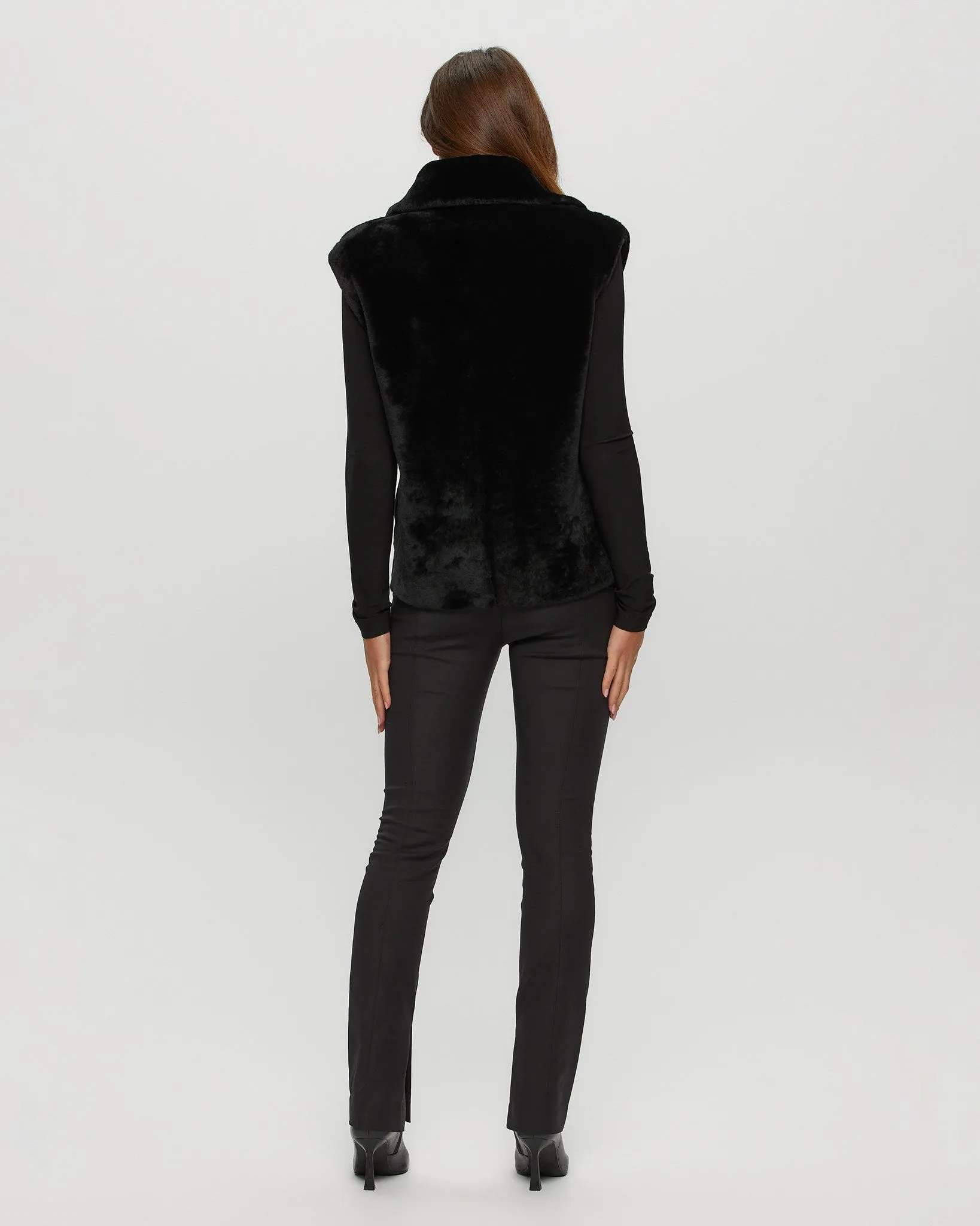 SHEARLING LAMB ZIP VEST