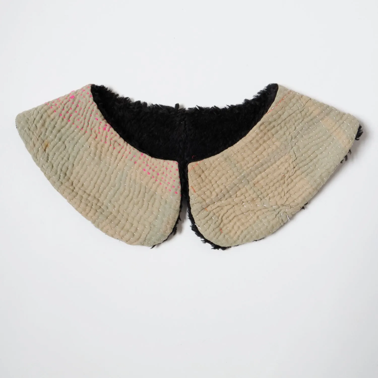 Taupe with hot pink thread Bonus Collar M9