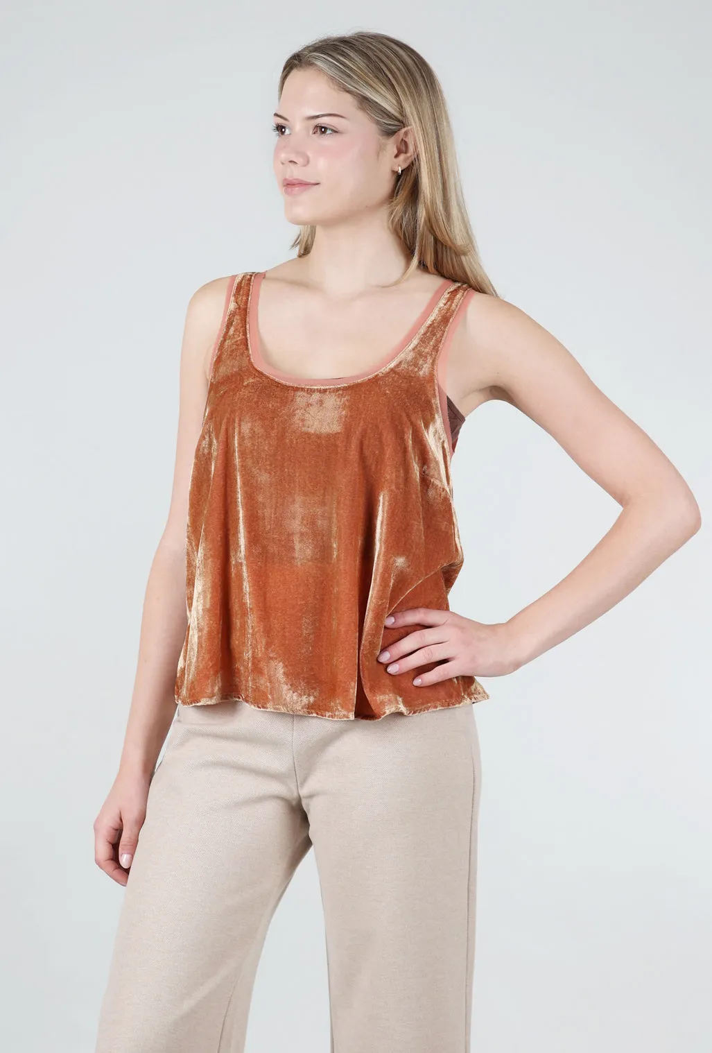 Velvet Swing Tank, Grapefruit