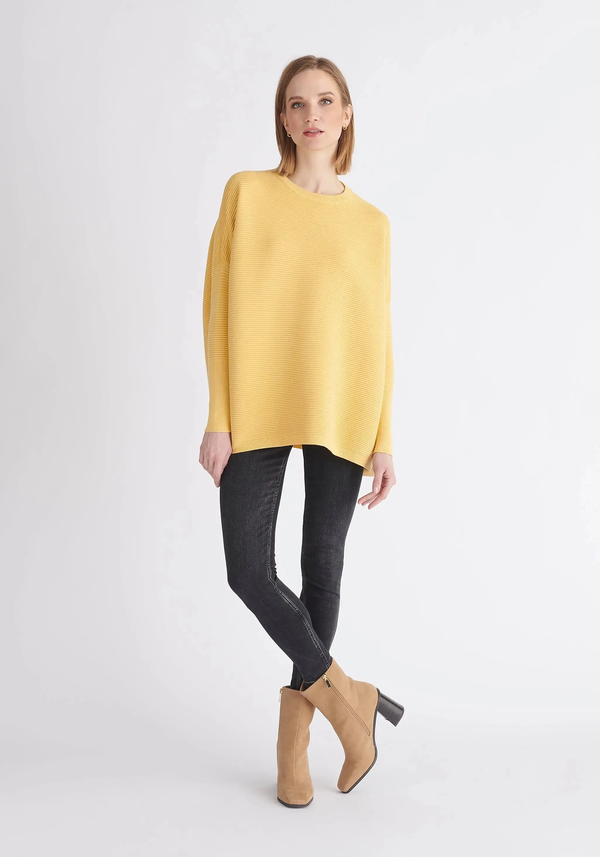 Yellow Paisie Ribbed Jumper
