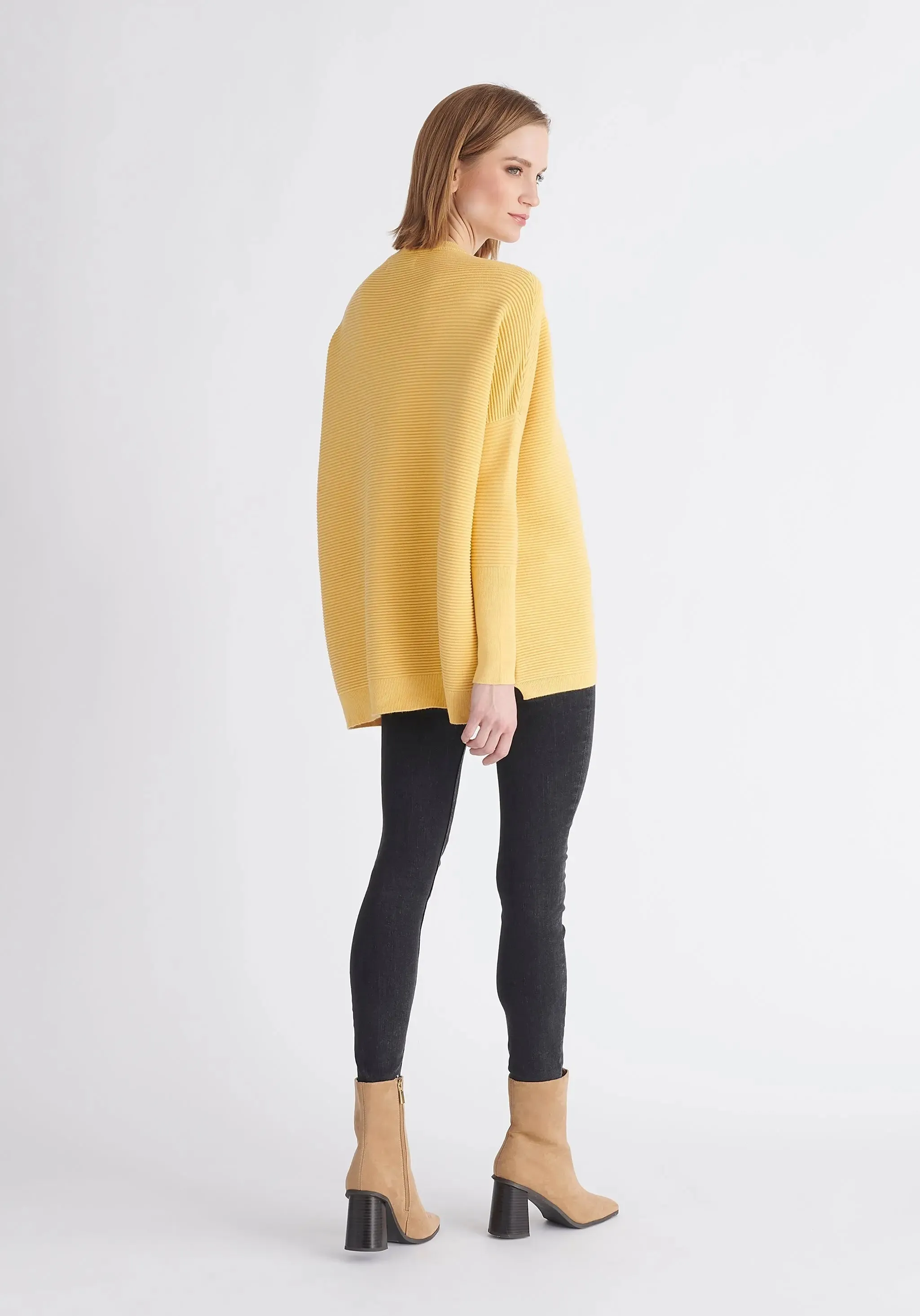 Yellow Paisie Ribbed Jumper