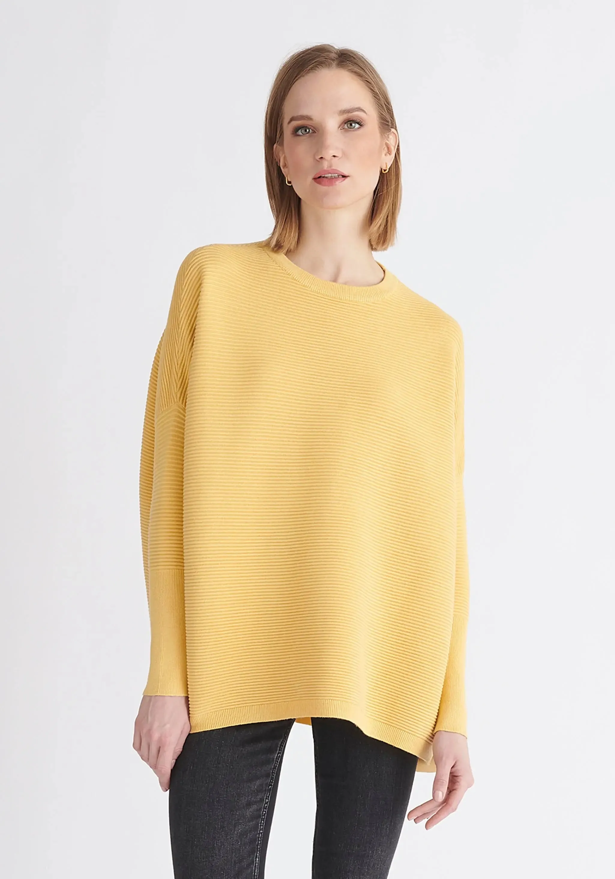 Yellow Paisie Ribbed Jumper