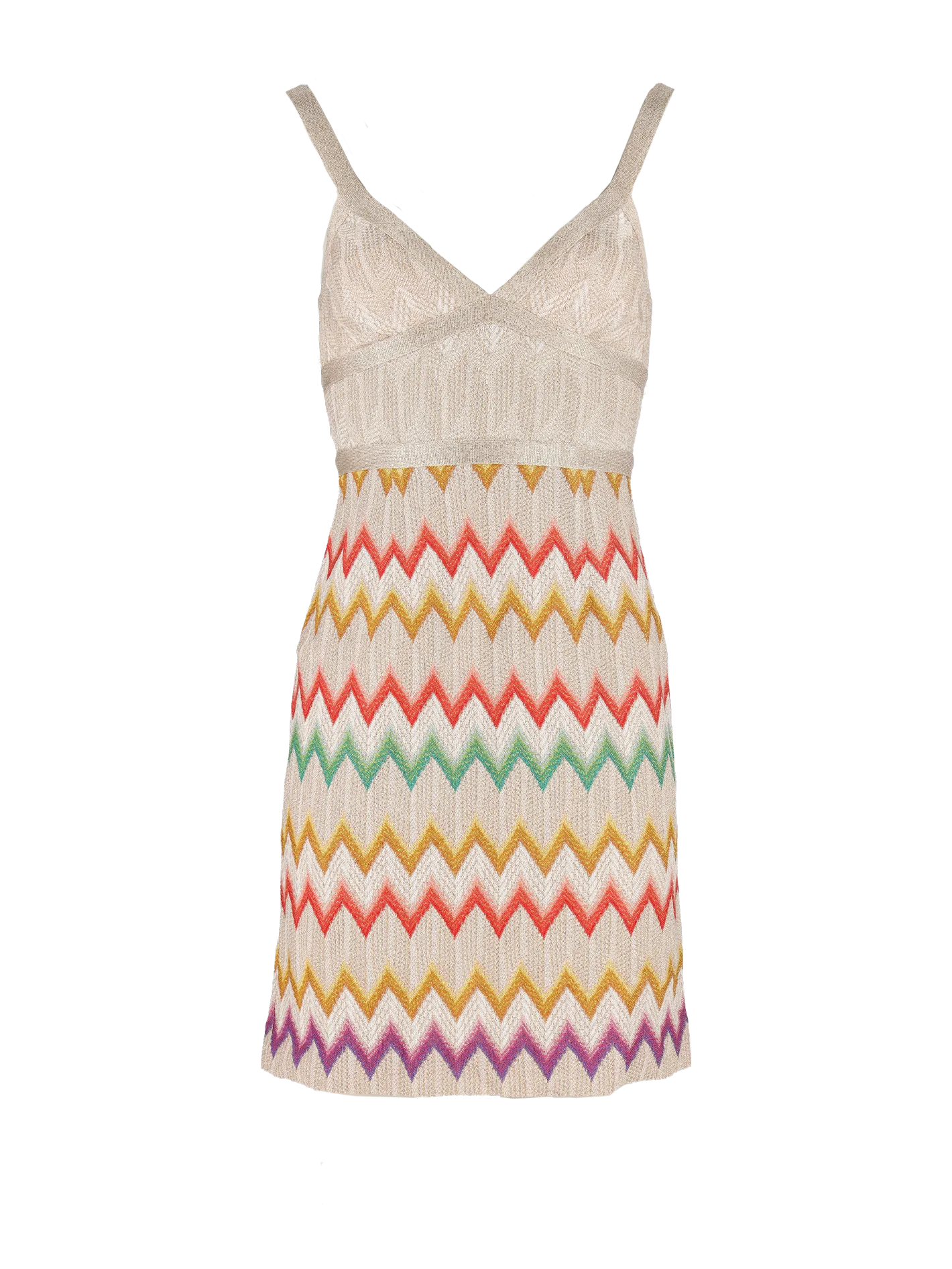 zigzag strappy mini dress