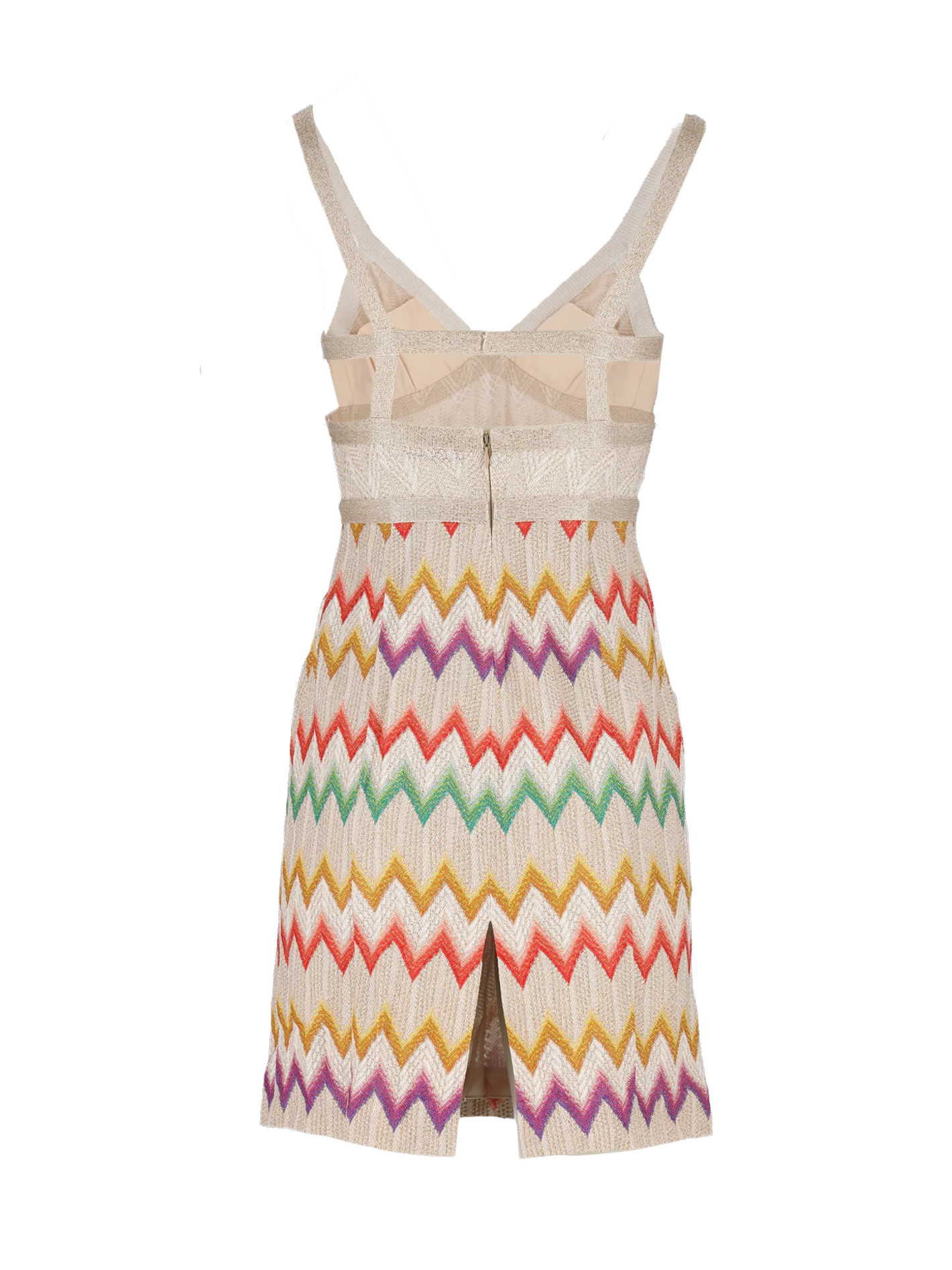 zigzag strappy mini dress